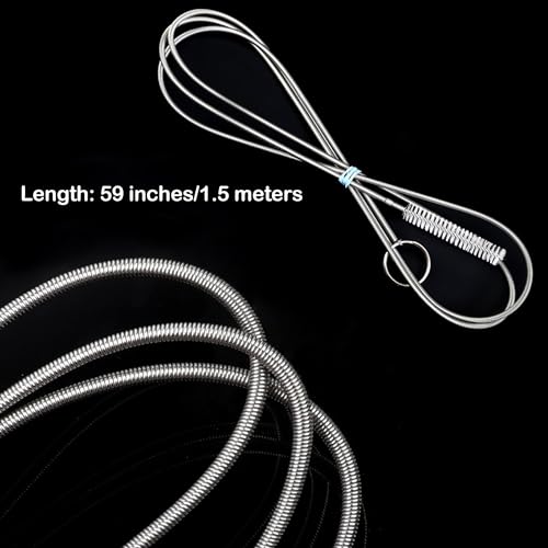 2PCS 60 Inch Ultra Long Stainless Steel Cleaning Brushes, Reusable Drainage Pipe Dredging Tools, Flexible Feed Pipe Brush for Automotive Drainage Outlets - Thumbnail 3