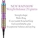 Soft tip Darts Set 20 Gram Rainbow Brass Barrel Darts Plastic Tip with Purple Aluminum Shafts 50 Rubber o-Ring 6 Pattern Flights 50 Replacement Soft Tips for Electronic Dartboard