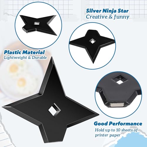 Imanes Ninja Star para refrigerador 10 unidades negro miniatura 3