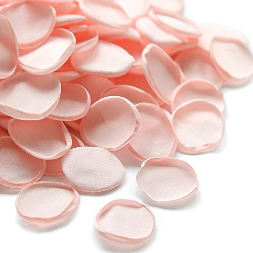Floroom 300pcs Rose Petals Blush Faux Silk Flower...