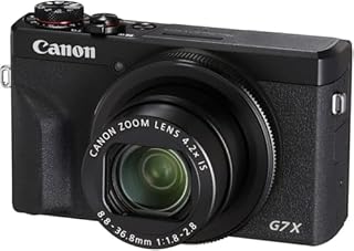 Canon PowerShot G7 X Mark III Digital Camera (Black) (3637C001) + 64GB Memory Card + NB13L Battery + Corel Photo Software + Charger + Card Reader + Soft Bag + Flex Tripod + More (Renewed)