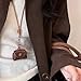 AOOOWER Vintage Sturdy Leather Necklace Pouches for Earphone and Coin Storage Small Long Designs for Fashionable Women