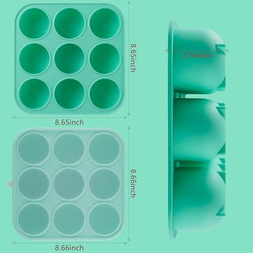 Molde de silicona para golosinas para perros con 9 cavidades y tapa para congelar premios 7