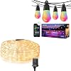Lepro Bundle - 33ft 240 LED Outdoor Rope Lights Warm White & AI Smart Outdoor String Lights