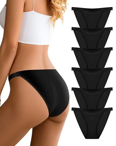 Dawnrole Ropa Interior Mujer,Braguitas sin Costuras para Mujer,Suaves y cómodas Braguitas con cinturón para Uso Diario 6 Pack