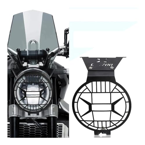 Protection phare moto 700CL-X cache calandre en acier haute finition