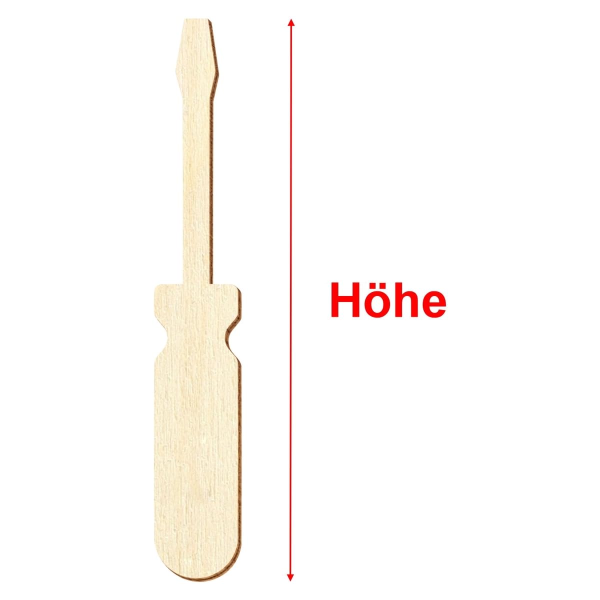 Cacciavite in legno – 3 – 50 cm decorazione fai da te, dimensioni: 22 cm, confezione da 100 pezzi