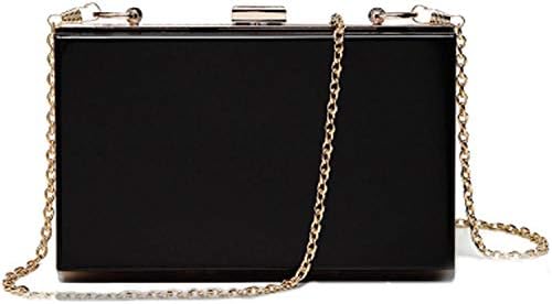 EVEOUT Womens Acrylic Transparent Evening Clutches Clear Box Handbag Cross Body Purse Bag Shoulder Bag White