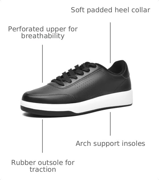 Image of Bruno Marc Men's Casual Dress Sneaker Shoes | Comfortable Arch Support, Versatile Style for Daily Wear, Fashionable Lace-Up Shoes