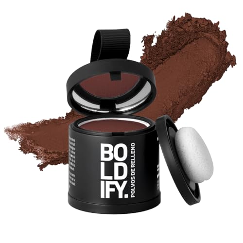 BOLDIFY Retocador de raíces en polvo – Cubre Canas Mujer y Hombre 24 Horas – Maquillaje Capilar Resistente al agua, No Mancha 10g (Cobrizo)