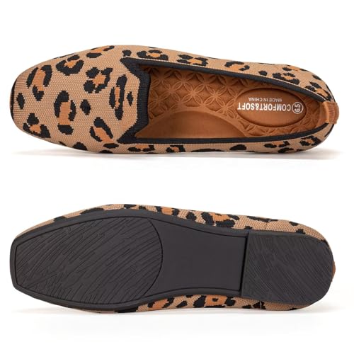 Image of Frank Mully Women's Loafer Flats Square Toe Comfortable Office Work Shoes, Cute Penny Loafer Slip On Walking Driving Shoes