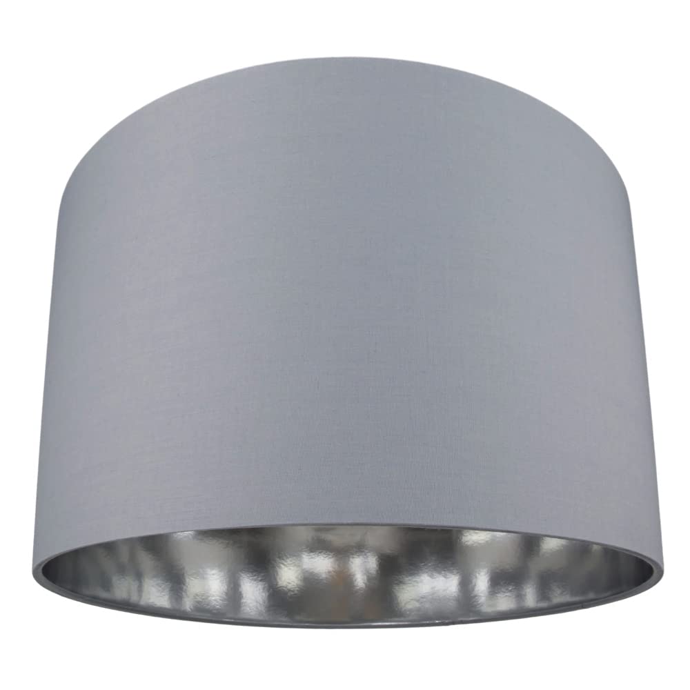 Contemporary and Chic Ochre Cotton 10" Table or Pendant Circular Drum Lamp Shade with Shiny Gold Inner - 60watt Maximum by Happy Homewares — view 30