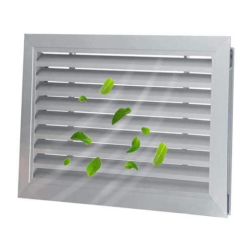 Nisorpa Door Air Louver Vent Grille 20 x 12 Inch Two Sided Overflow Ventilation Grill Cover Aluminum Wall Door Air Vent for Exterior Interior Doors Bathroom Side Wall