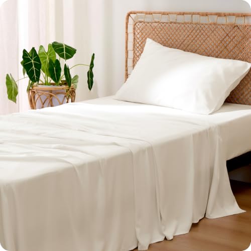Image of Bedsure PureWoven 100% Rayon Derived from Bamboo, Twin Bed Sheets, 3 Pieces
