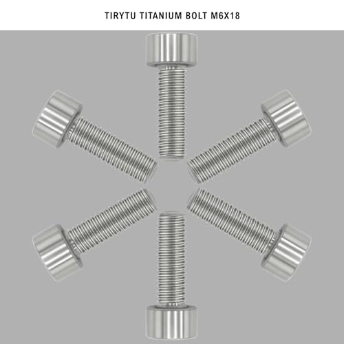Image of Titanium Bolts M6x18 Hex Socket Screws, Natural Color, 6PC