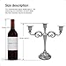 Viscacha 3-Candle Metal Candelabra Candlesticks Holder for Formal Events, Wedding, Church, Holiday Décor, Halloween – Taper Candle Holder Stand Centerpiece Elegant Decoration Piece for Table,Pewter