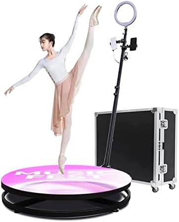 360 Photo Booth for Parties and Weddings Automatic Photobooth Machine ​Video Camera Photo Booth for Leas Customized LOGO ASPZQ (Size : 80CM 31.5 in Flight Case)