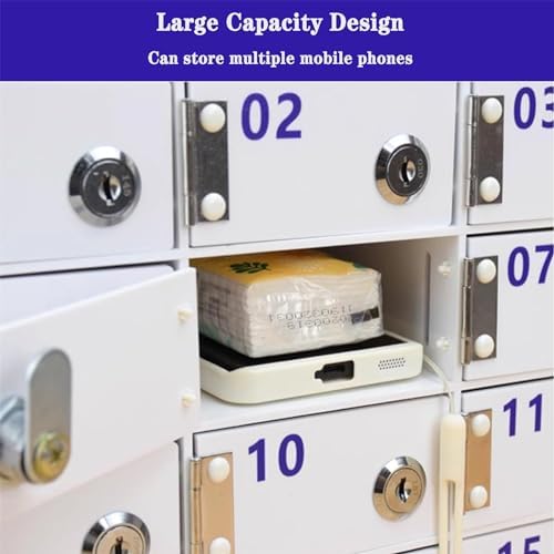 Acrylic Cell Phone Lockers - Wall-Mounted Password Lock Box for Office & School Storage, Freestanding Design with 2 Keys, Secure Mobile Device Organizer