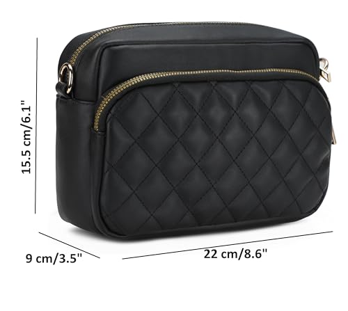 Image of K London Women's Cross Body Sling Bag with Pouch faux Leather Sling Bag for Women - Girls Travel Crossbody Bags with Adjustable Strap - Ladies Shoulder Purse Stylish Handbag