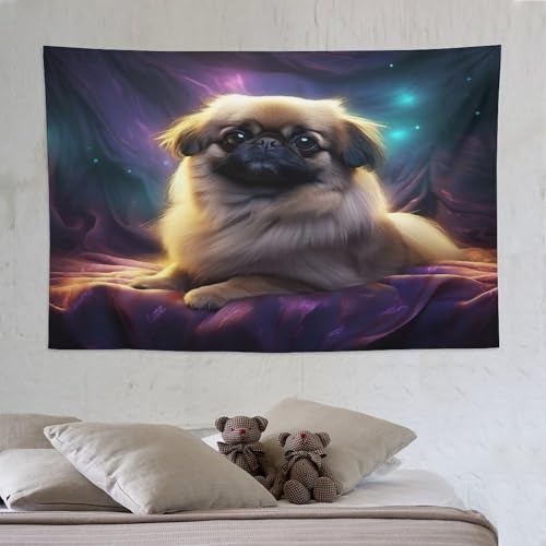 Tapisserie chien en tissu de qualité supérieure pour grand salon