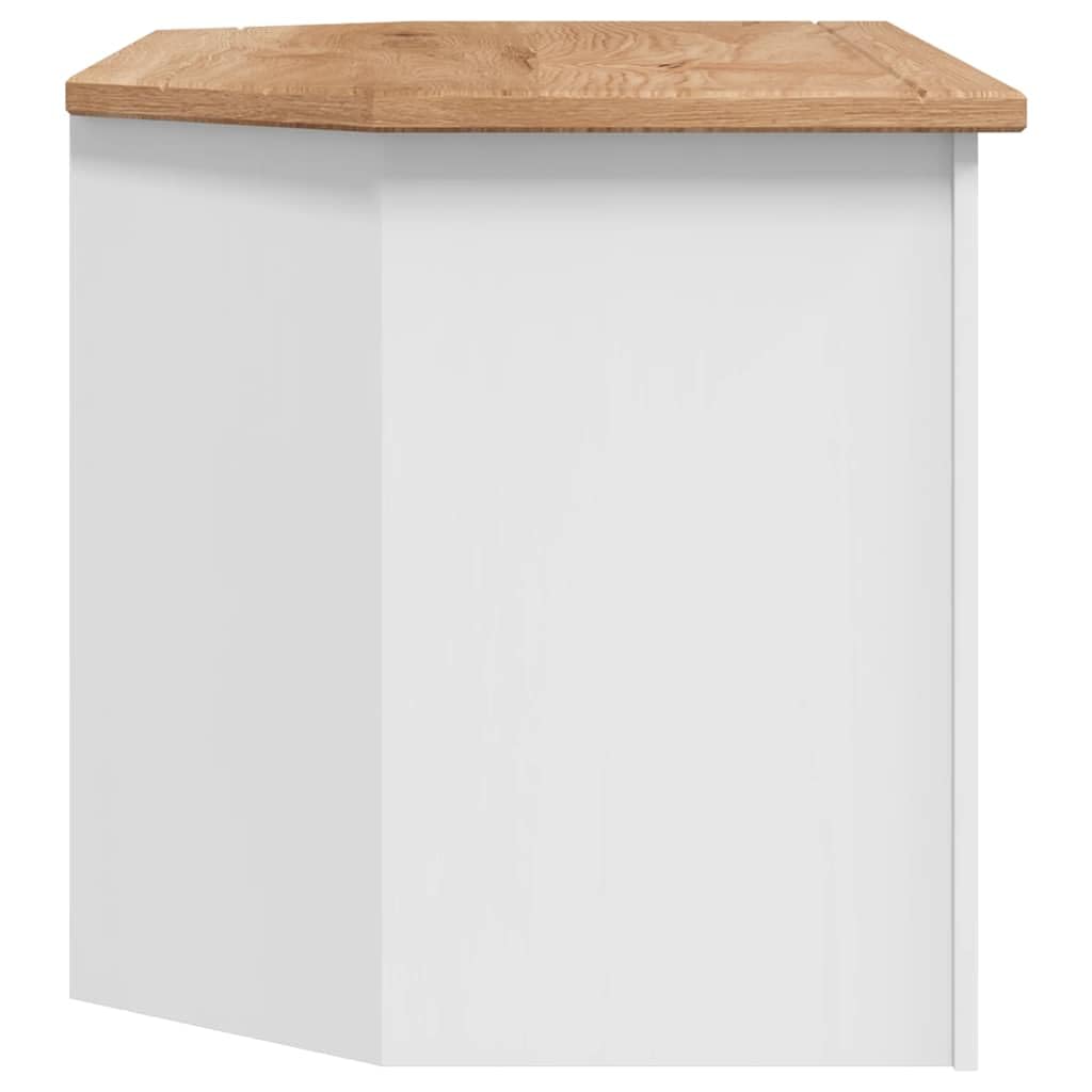 Générique Mobile TV angolare bianco 93x49x49 cm pino massiccio