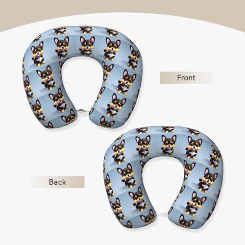 Almohada de espuma viscoelástica cervical negra ajustable miniatura 2