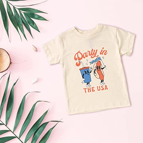 4th of July Patriotic T-Shirt for Kids Teen Girls Boys | American Flag Party USA | Short Sleeve Independence Day Top3