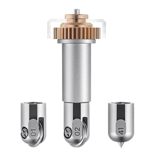 Gravierspitze + Einzelnes Punktrad + Doppeltes Punktrad + Antriebsgehäuse Punkterad-Kombipaket für Maker 4/3/Maker | Zum Erstellen von Tags/Geschenkboxen/3D-Heimdekor weiche Metalle Leder Acryl