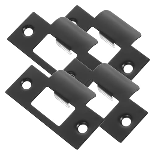 WATIIFUFU 4 piezas Placas de Refuerzo para Pestillo de Puerta de Acero Inoxidable de Protección Antióxido para Puertas Interiores Extensores de Cerradura de Alta Resistencia