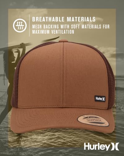 Image of Hurley Men's Caps - H2O-Dri League Baseball Caps for Men with Snapback Closure - Classic Mens Trucker Hats (S-XL)