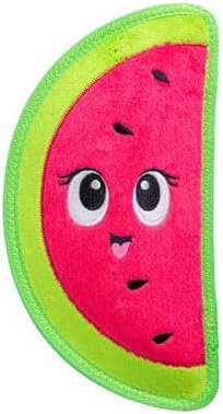 Outward Hound Tough Skinz Durable Squeaky Dog Toy with Two Tough Layers, Watermelon, Red, Medium