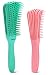 BESTOOL Detangling Brush for Natural Hair-Detangler for Afro America 3a to 4c Kinky Wavy, Curly, Coily Hair, Detangle Easily with Wet/Dry, Apply Conditioner/Oil - 2 Pack (Green & Pink)