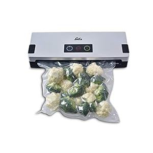 Solis Vac Smart,Fully Automatic Vacuum Packaging System, Strong Vacuum Pump, Removable Drip Tray, 922.37, Silver / Black…