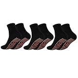 3 Pairs Of Turmalin Abnehmen Gesundheit Socke, VeinesHeal Hyperthermie Socken, Selbst beheizte Socken waschbar, Selbstheizungssocken für Männer und Frauen, Fußmassage Thermotherapeutische Socken