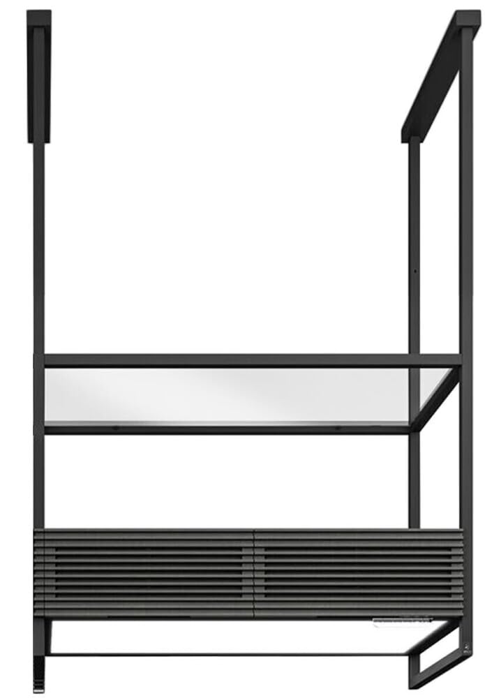 ELICA Cappa aspirante a isola OPEN SUITE SUPERIOR BL/F/80 - PRF0165965, nero satinato