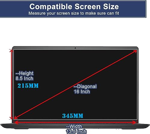 Image of Saco High Definition Matte Screen Protector Compatible with 2025 ASUS TUF A16 FA607NUG-RL189WS Series Laptop 16 Inch Laptop [16:10 Ratio], 9H Hardness