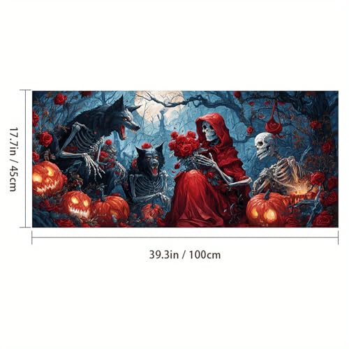 Vinilo decorativo para ventana calavera lobo HOMETITUTE miniatura 3