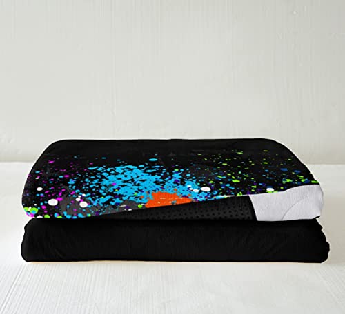 Tbrand Kids Gamepad Fleece Blanket Gamer Plush Throw Blanket 50"x60" White Black Tie Dye Fuzzy Blanket, Sxs0279mtlyp5, Single( 50"x60") - Image 4