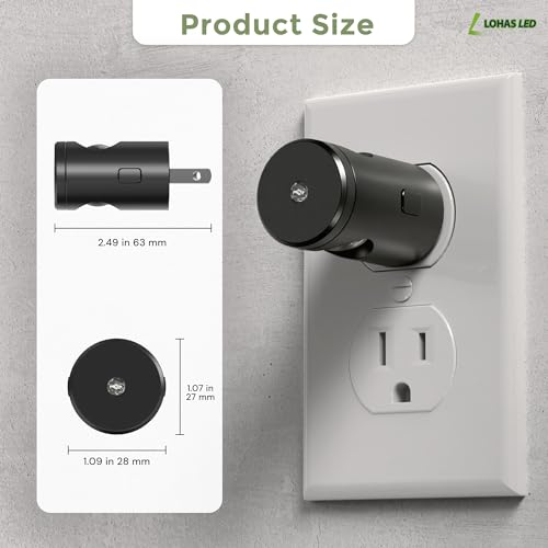 Image of L LOHAS LED Night Lights Plug into Wall, 6 Pack 3000K /4000k /5000K Adjustable Color Temperature Night Light, Mini Nightlight with Dusk to Dawn Sensor, 360Adjustable Lighting for Bathroom, Hallway, etc
