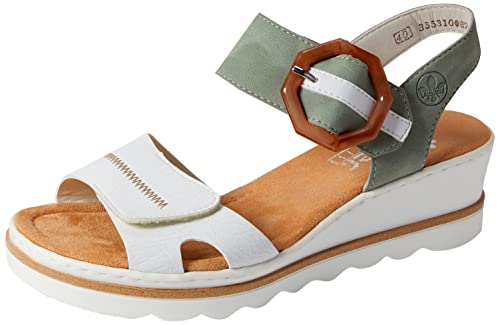 Rieker 67476 Rose 76 Weiss/Mint/Weiss Eu 39 (Us Women's 8) M #TOP4