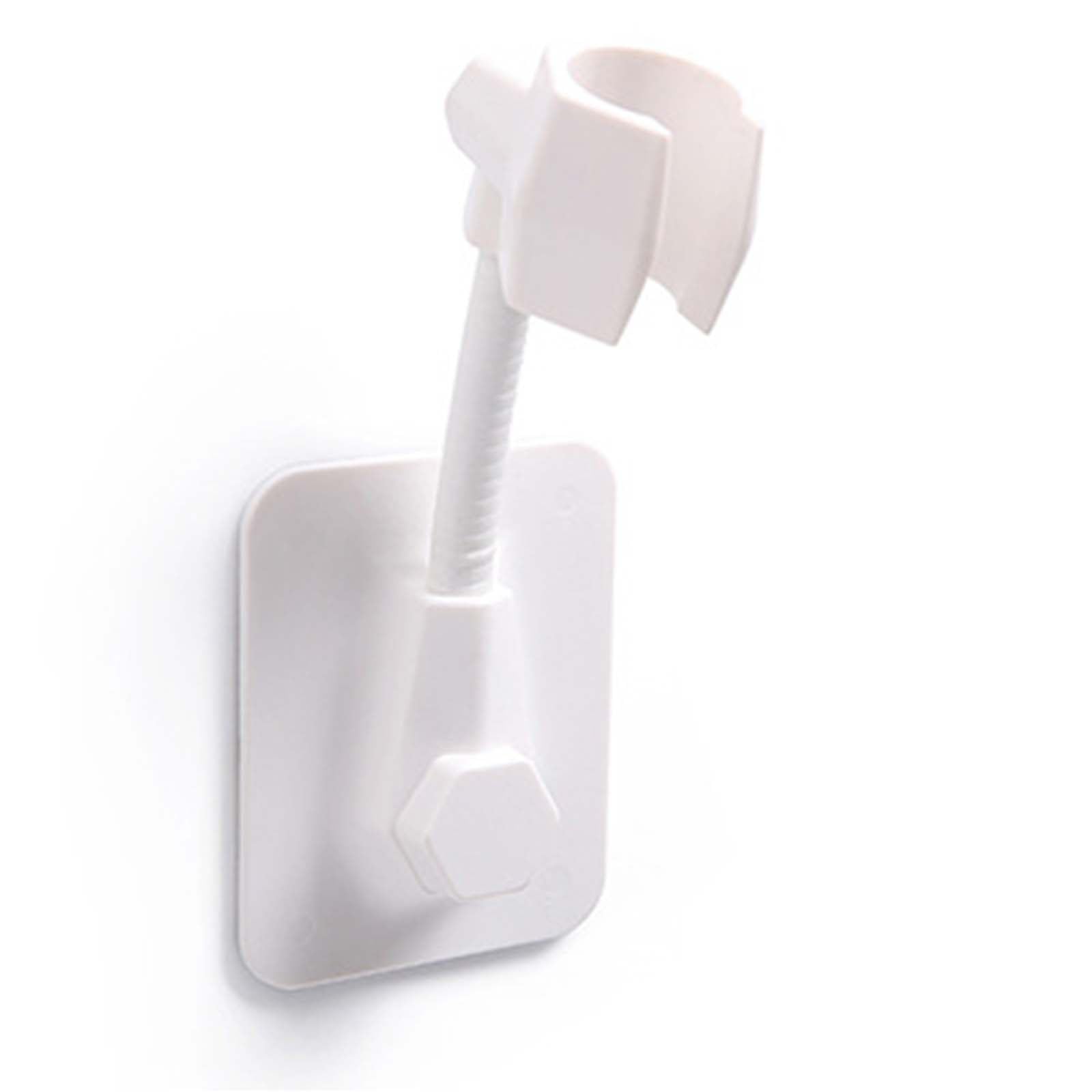 FLYIODFCXV shower head bracket, 360° Rotation Shower Handle Holder Strong Load-Bearing Force Hose Squ(White)