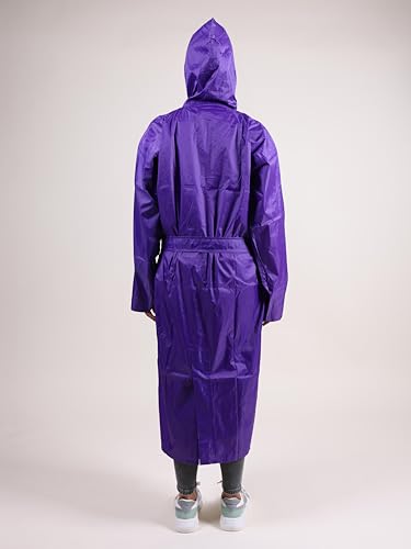 Image of Rupa Rainsuit Women Waterproof PVC Raincoat with Hood & Carry Bag | Lightweight Rainwear for Women with Front Zip | Solid Color | Standard Length | Pack of 1