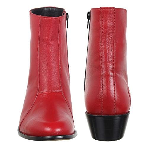 Image of LIBERTYZENO Mens Animal Print & Plain Leather Adults High Ankle Retro Dress Boots for Easter Gift