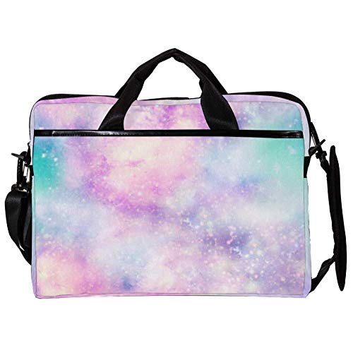 Maletín de galaxia para laptop rosa elegante para llevar a la universidad o café