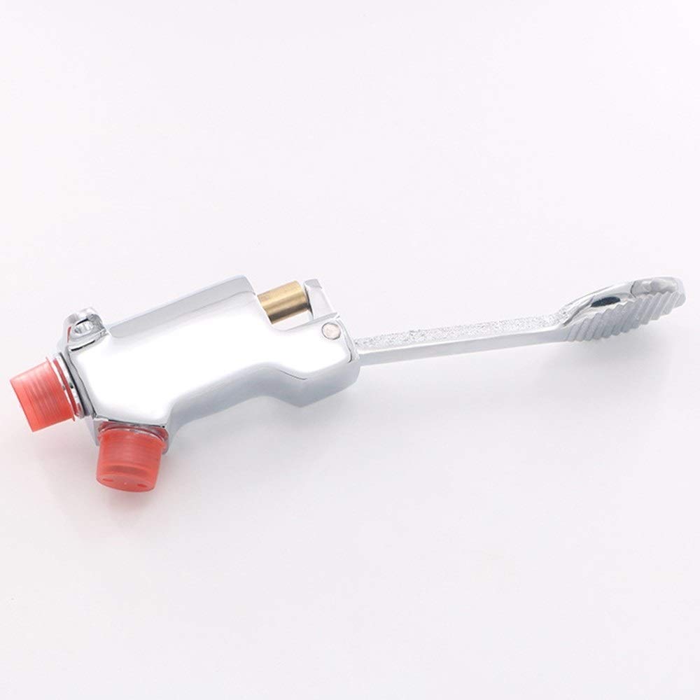 Grifo Monomando para Lavabo de Laboratorio con caño Alto, Cromado Pulido, Todo Cobre, Grifo para Lavabo de baño, Pedal montado en Cubierta, Soporte único, Grifo de Cascada de latón de un Solo