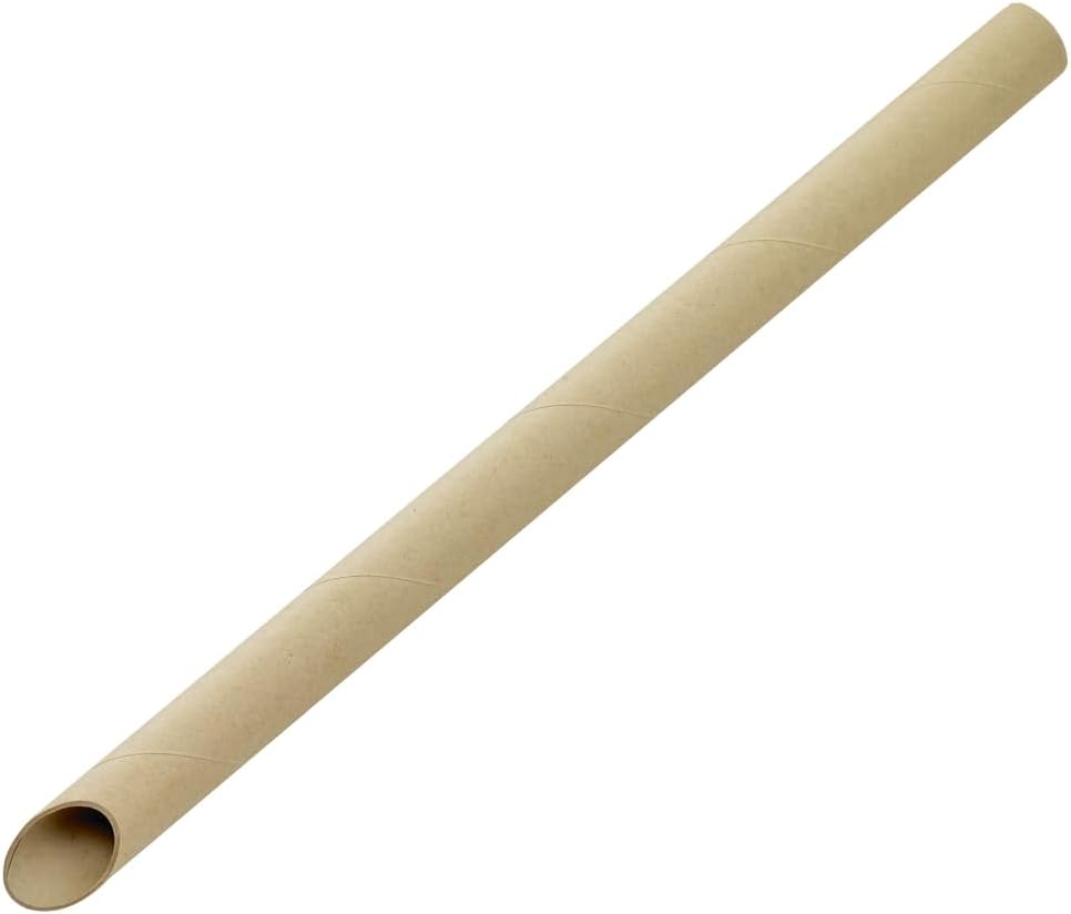 PacknWood 210CHS212K 0.5 x 7.9 in. Beveled Straw for Bubble Tea Kraft - 3000 Piece