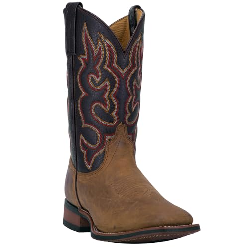 Laredo Dan Post Black/Sand Lodi Mens Square Toe Western Boots 78772