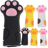 PACKOVE 6pcs Cat Paw Design Silicone Cuticle Nipper Covers Soft Protective Sleeves for Nail Random Color