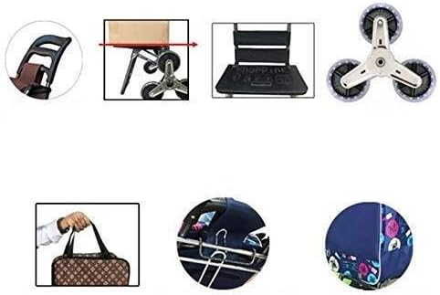 Miniatura 7 de Shopping cart RRH - Carrito plegable para compras, duradero, escalador, escalador, con tres ruedas, múltiples bolsillos para un fácil almacenamiento