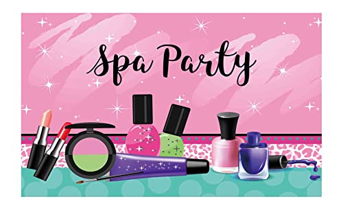 Allenjoy Sparkle Spa Party Backdrop Colorful Make Up Teens Girls Princess Summer Holiday 1st First Sweet 16th Birthday Baby Shower Party Supply Celebrate Background Photo Studio Props Decoration